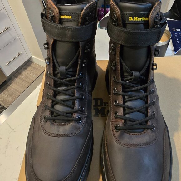 Dr. Martens Combs Leather Brown Military Combat Boots RARE SZ 12 MENS 27804201 - Picture 4 of 16
